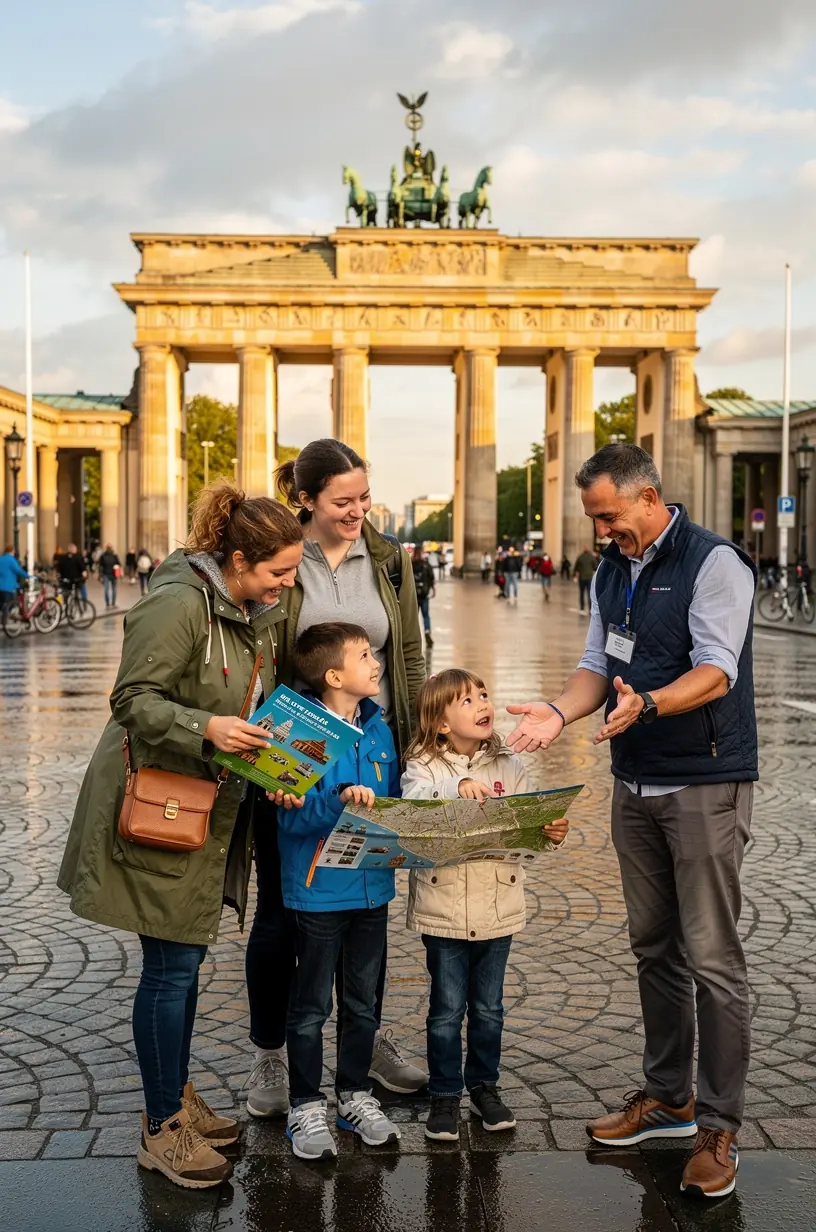 Panoramaaufnahme eines belebten historischen Marktplatzes mit traditionellen Gebäuden in Deutschland.